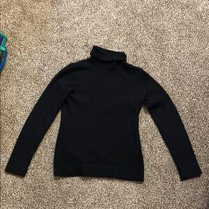 Land’s End Canvas 100% Cashmere Black Sweater XS EUC